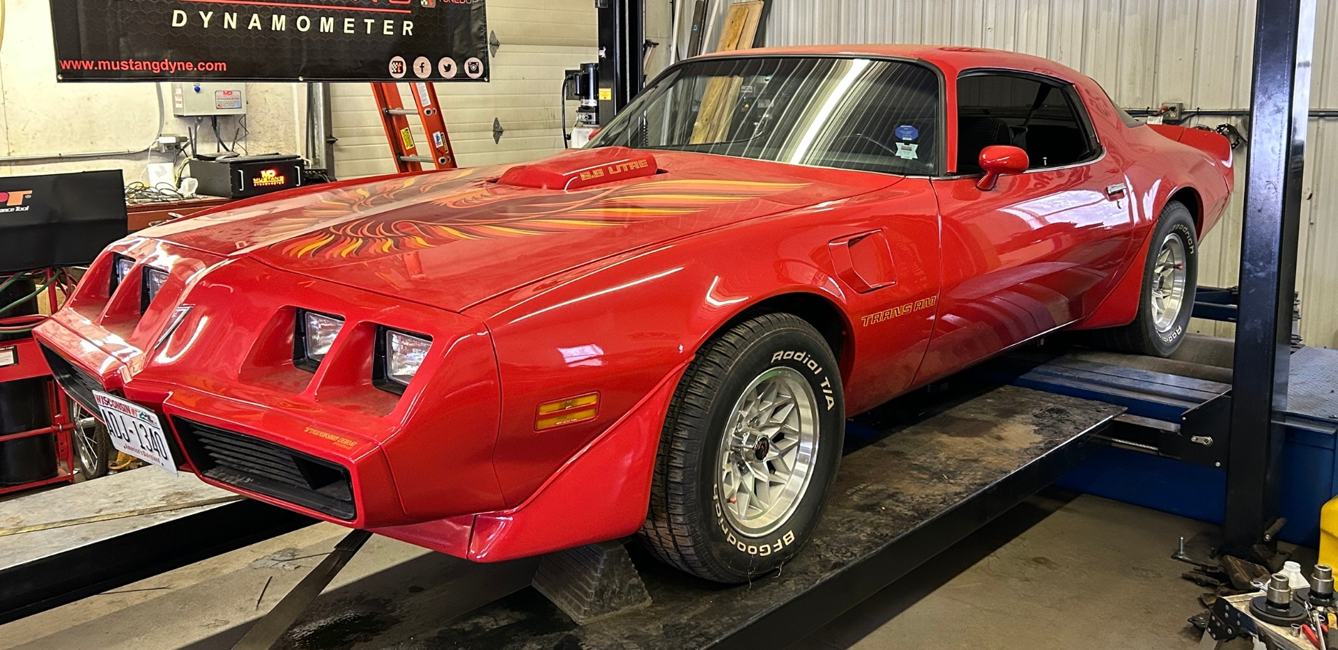 Pontiac Firebird on the chassis dyno at Barnhardt Performance